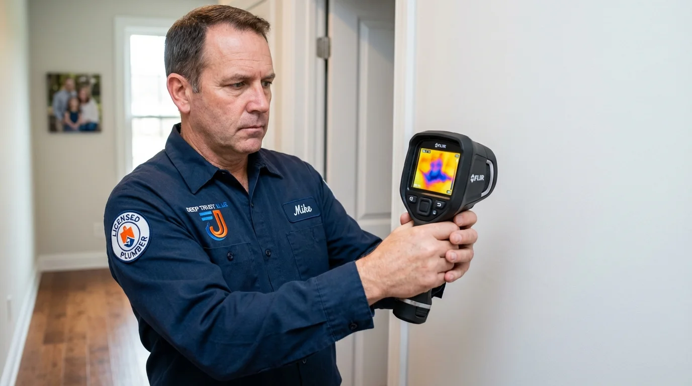 Thermal imaging leak detection by Johns Plumbing LLC in Gilford